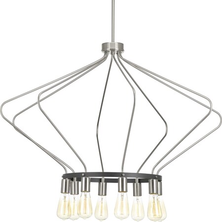 Progress Lighting Hangar Eight-Light Chandelier P400106-009