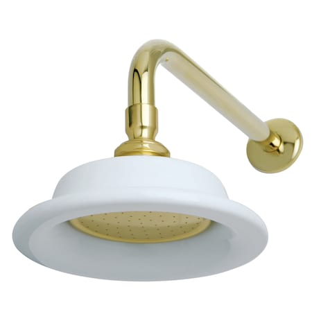 Kingston Brass Shower Head, Polished Brass, Wall Mount P60PBCK