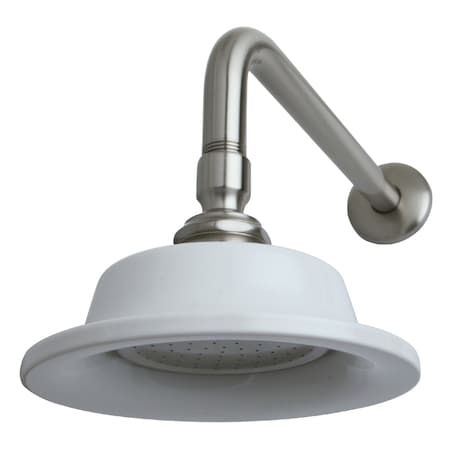 Kingston Brass Shower Head, Brushed Nickel, Wall Mount P60SNCK