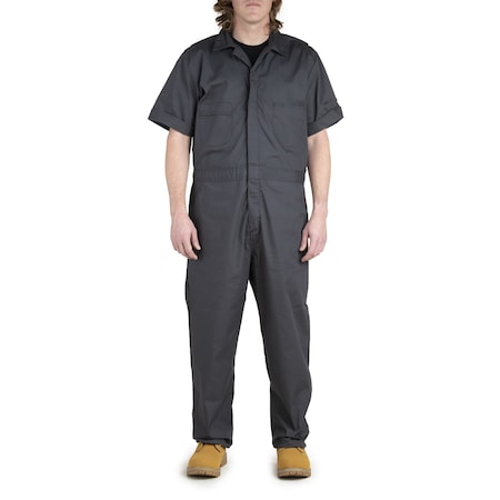 Berne Coverall, Poplin, Short Sleeve, Large, Reg, Navy, Size L P700