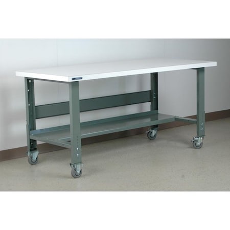 Stackbin Workbench, Mobile, Height, Adj. E4830-3512