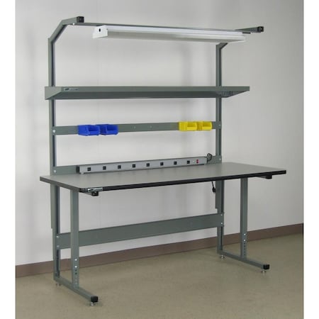 Stackbin Bolted Workbenches, 96" W, Adjustable Height, 1000 lb. S9636-2011