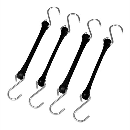 The Perfect Bungee Standard Duty Strap 12", Black PB12BK4PK