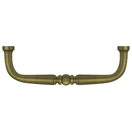 Deltana Wire Pull, Traditional, 3-1/2" Antique Brass PCT350U5