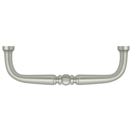 Deltana Wire Pull, Traditional, 4" Satin Nickel PCT400U15