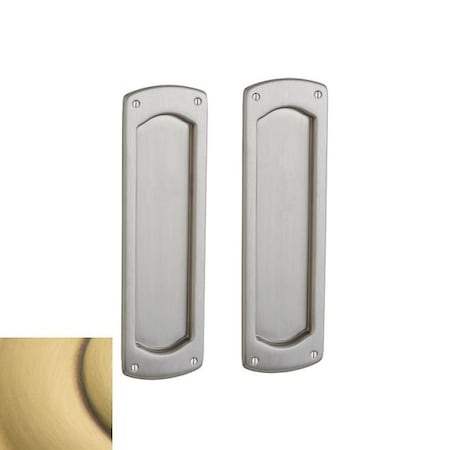 Baldwin Passage Sliding Door Locks Satin Brass with Brown PD007.060.PASS