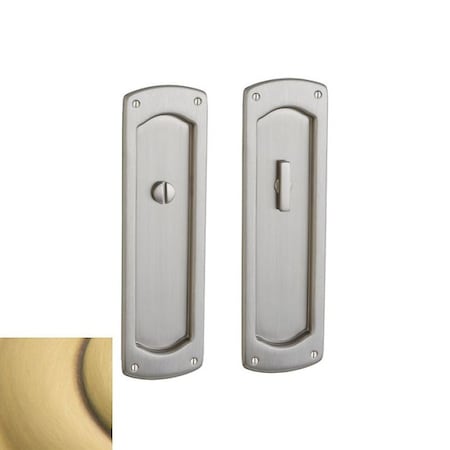 Baldwin Privacy Sliding Door Locks Satin Brass with Brown PD007.060.PRIV