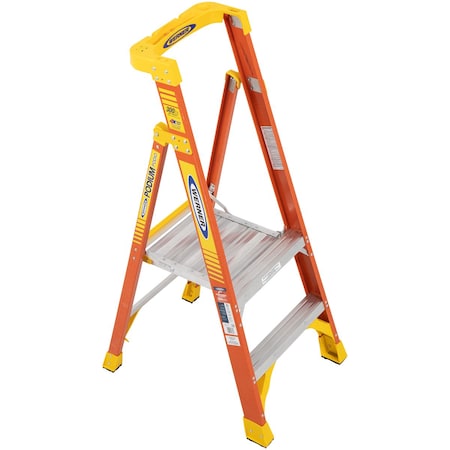 Werner Fiberglass Podium Ladder, Type IA, 2 ft PD6202