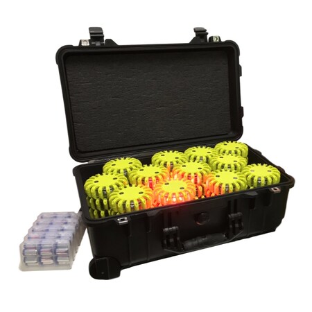 Powerflare Hard Case, 60, Red Lt, Ylw Shell PFPACK60-R-Y