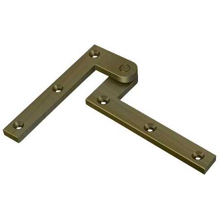 Deltana Antique Brass Pivot Hinge, Holes per Leaf: 3 PH40U5