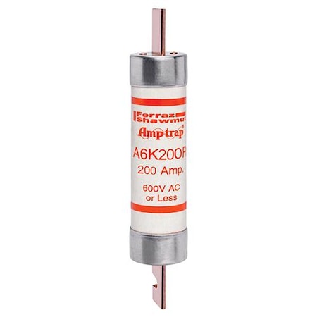 Mersen UL Class Fuse, RK1 Class, A6K-R Series, Fast-Acting, 200A, 600V AC A6K200R
