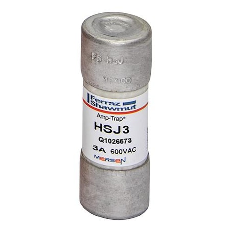 UL Class Fuse J Class HSJ Series Very FastActing 3A 600V AC NonIndicating