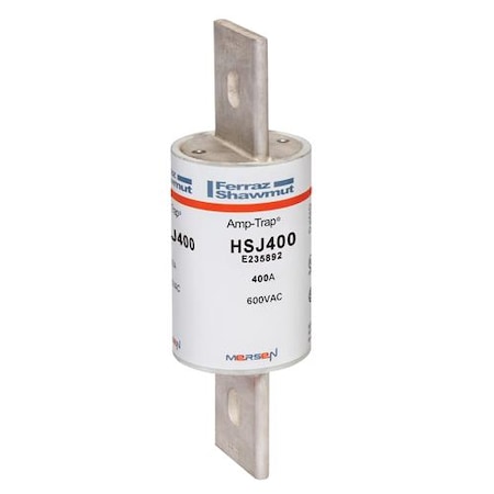 Mersen UL Class Fuse, J Class, HSJ Series, Very Fast-Acting, 400A, 600V AC, Non-Indicating HSJ400