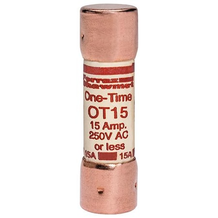 Mersen UL Class Fuse, K5 Class, OT Series, Fast-Acting, 15A, 250V AC OT15