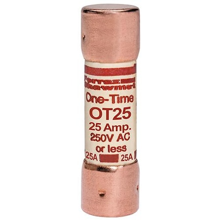 Mersen UL Class Fuse, K5 Class, OT Series, Fast-Acting, 25A, 250V AC OT25