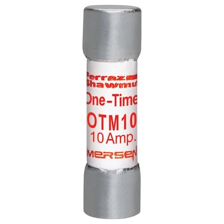 Mersen Midget Fuse, OTM Series, Fast-Acting, 10A, 250V AC, 10kA OTM10