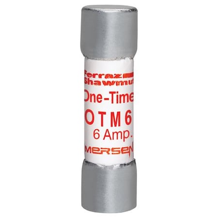 Mersen Midget Fuse, OTM Series, Fast-Acting, 6A, 250V AC, 10kA OTM6