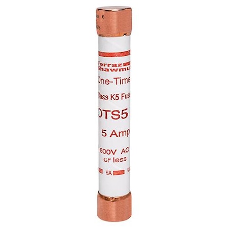 Mersen UL Class Fuse, K5 Class, OTS Series, Fast-Acting, 5A, 600V AC OTS5