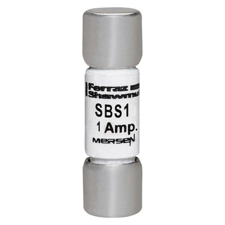 Mersen Midget Fuse, SBS Series, Fast-Acting, 1A, 600V AC, 100kA SBS1