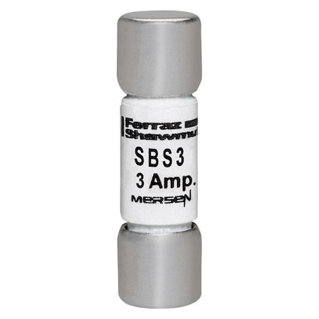 Midget Fuse SBS Series FastActing 3A 600V AC 100kA