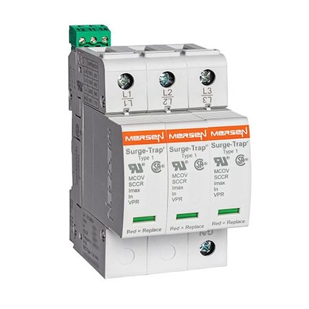 Mersen Surge Protection Device, 3 Phase, 120/208V AC, 3 Poles, 2 Wires, 75 kA STP208Y07M