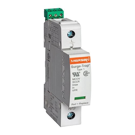 Mersen Surge Protection Device, 1 Phase, 240V AC, 1 Poles, 2 Wires, 75 kA STP230P07M