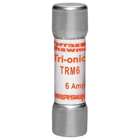 Mersen Midget Fuse, TRM Series, Time-Delay, 6A, 250V AC, 10kA TRM6