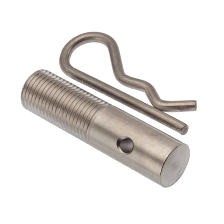Ampg Hood Pin W/ Hairpin, 1/2-20X2, 18-8 SS, 1/2 in Dia, 18-8 Stainless Steel PIN70012F32
