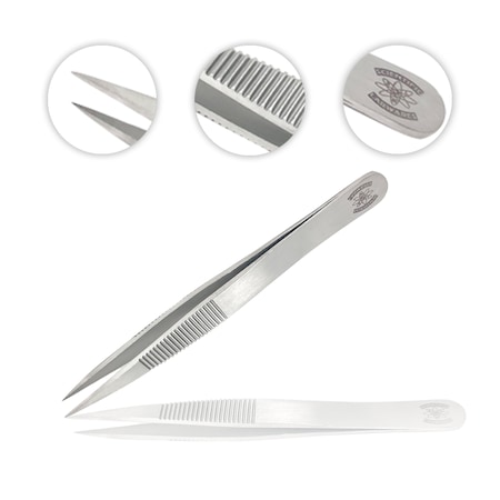 Scientific Labwares Straight Strong Tip Forceps SWZR-038