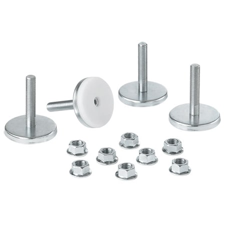 Nvent Hoffman Mobile Base Leveling Kit, Black, Steel PMBLM12