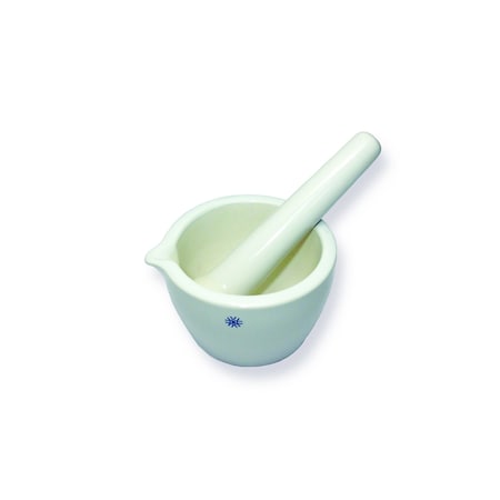 United Scientific Mortar and Pestle Set, Porcelain, Fully Gl PMG080