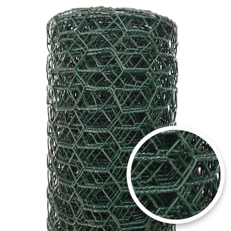 Acorn International Vinyl Coated Poultry Netting Green 1" 24"X25 Ft PNVCGN12425