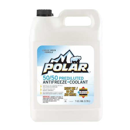 Polar Prediluted Antifreeze Coolant, 1 gal. PRIMGREEN50