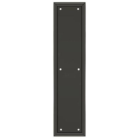 Deltana Framed Push Plate, Heavy Duty, 3-1/2" X 15" Oil Rubbed Bronze PP2280U10B