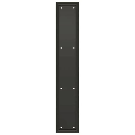 Deltana Framed Push Plate, Heavy Duty, 3-1/2" X 20" Oil Rubbed Bronze PP2281U10B