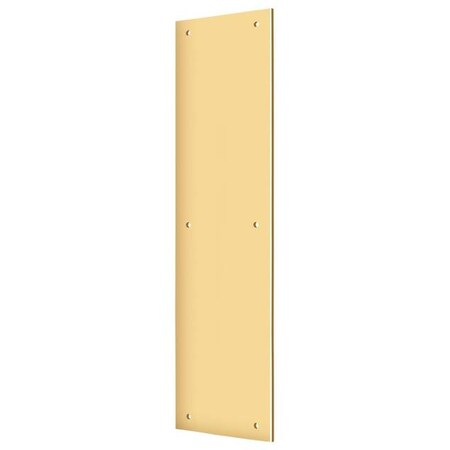 Deltana Push Plate 3-1/2" X 15" Lifetime Brass PP3515CR003