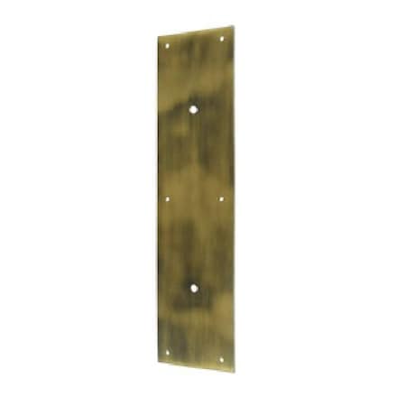 Deltana Push Plate 15" For 8" Door Pull Antique Brass PPH3515U5