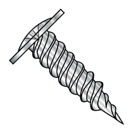 Zoro Select Self-Drilling Screw, #10 x 1-1/2 in, Plain 18-8 Stainless Steel Truss Head Phillips Drive, 1000 PK 1024PPM188
