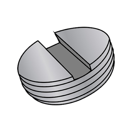 Zoro Select 1/2-14 SLOTTED PIPE PLUG D.C. ZINC ALLOY, PK1000 00500PPSA