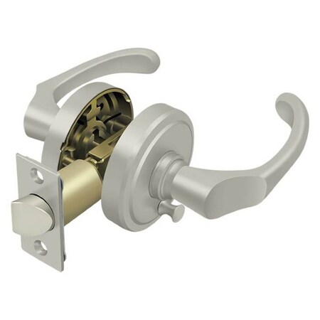 Deltana Left Hand Chapelton Lever Privacy, Universal Handing Satin Nickel PRCLR2U15LH