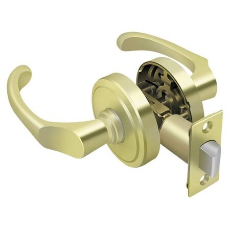 Deltana Chapelton Lever Passage, Universal Handing Bright Brass PRCLR3U3