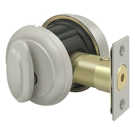 Deltana Solid Brass Port Royal Deadbolt Lock Grade 2 Satin Nickel PRDRSU15