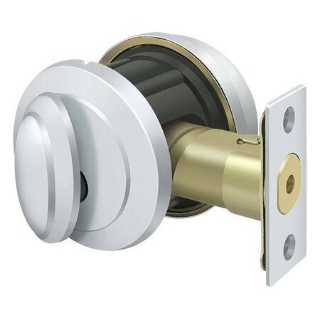 Deltana Solid Brass Port Royal Deadbolt Lock Grade 2 Bright Chrome PRDRSU26