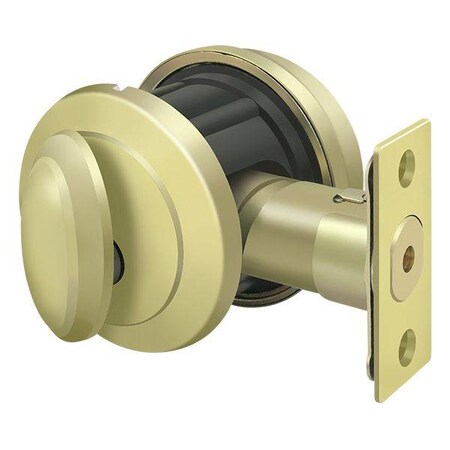 Deltana Solid Brass Port Royal Deadbolt Lock Grade 2 Bright Brass PRDRSU3