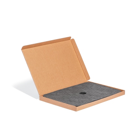 Pig Sorbent Pad, 2 3/8 gal, 17 in x 24 in, Universal, Gray, Polypropylene MAT2231