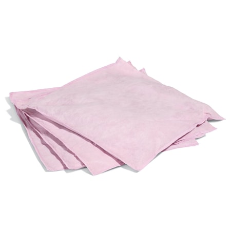 Pig Sorbent Pillow, 76 13/16 oz, 12 in L x 12 in W, Biohazard Liquids, Mauve, 4 PK PIL2300