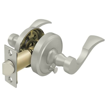 Deltana Lacovia Lever Privacy, Left Hand Satin Nickel PRLLR2U15LH