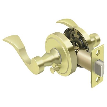 Deltana Lacovia Lever Privacy, Right Hand Bright Brass PRLLR2U3RH