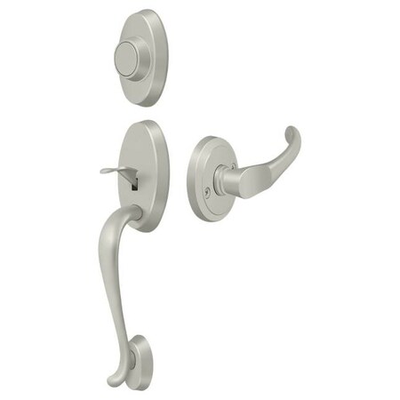 Deltana Riversdale Handleset With Chapelton Lever Dummy Satin Nickel PRRHDCHU15