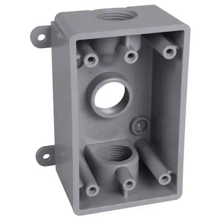 Bell Outdoor Box Cover, Outlet Box Type, 1 Gang, Non-Metallic PSB37550GY